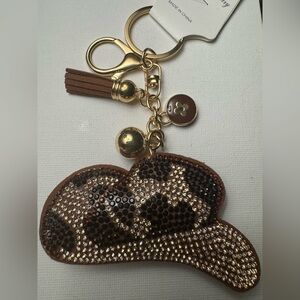 New Cowgirl hat keychain-brown
